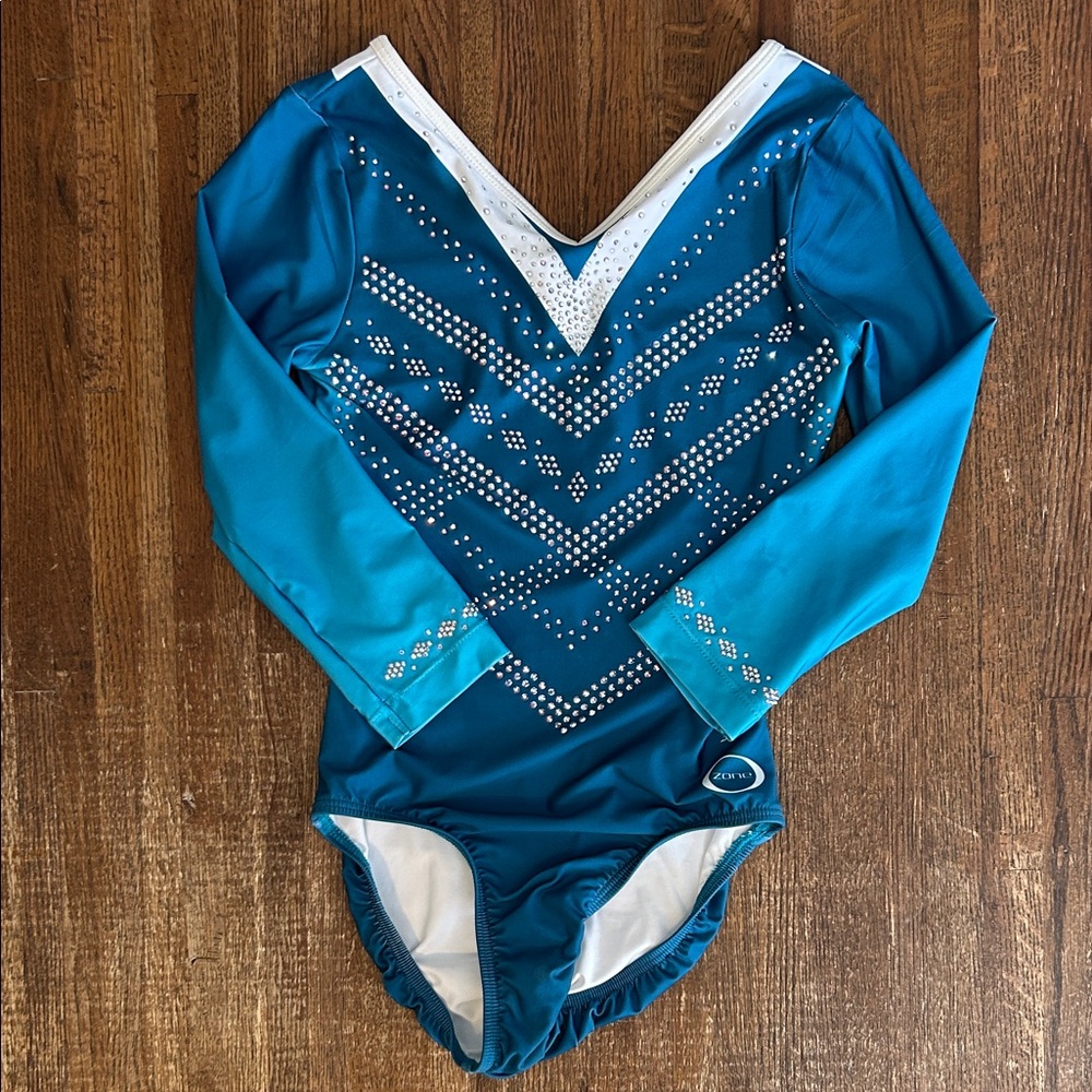 Blue Long Sleeve Leotard